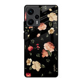 Black Spring Floral Poco F5 5G Glass Back Cover Online