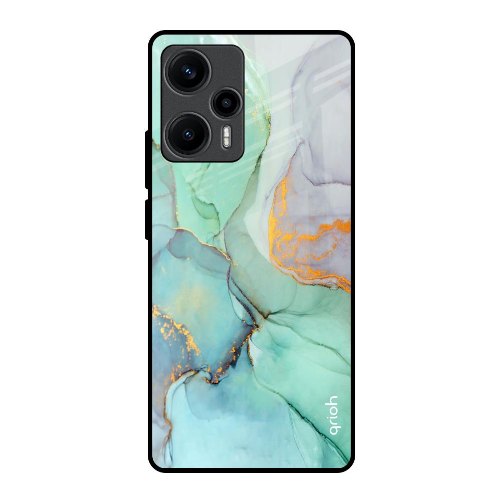 Green Marble Poco F5 5G Glass Back Cover Online