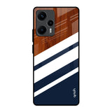 Bold Stripes Poco F5 5G Glass Back Cover Online