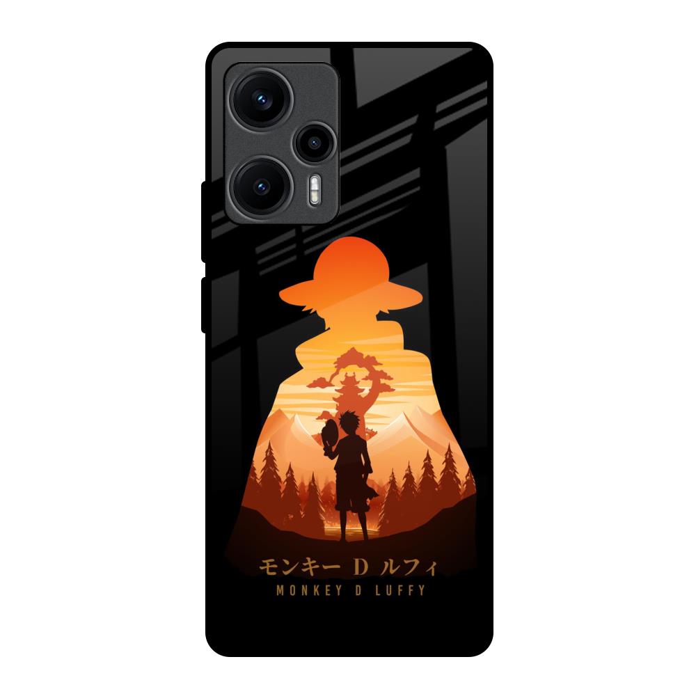 Luffy One Piece Poco F5 5G Glass Back Cover Online