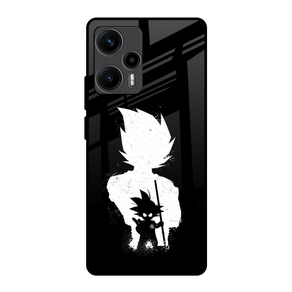 Monochrome Goku Poco F5 5G Glass Back Cover Online