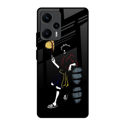 Luffy Line Art Poco F5 5G Glass Back Cover Online