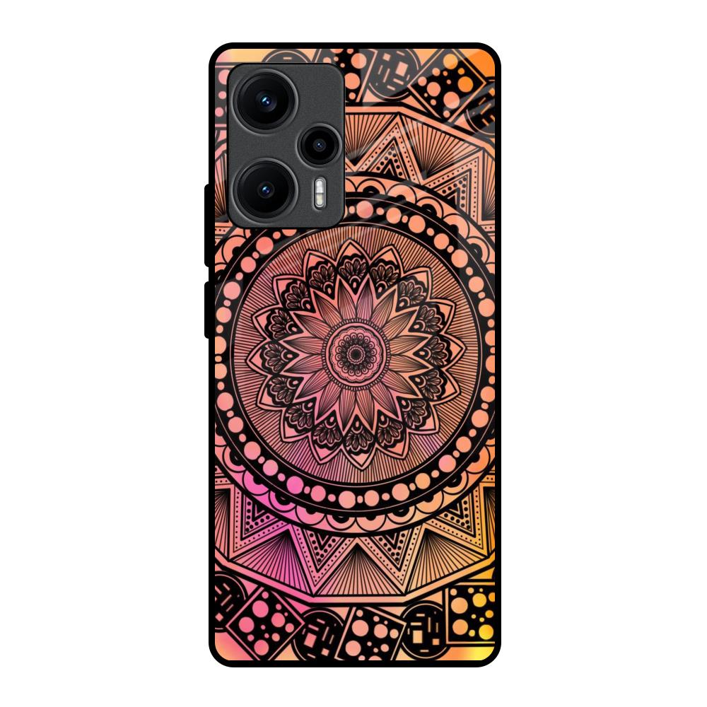 Floral Mandala Poco F5 5G Glass Back Cover Online