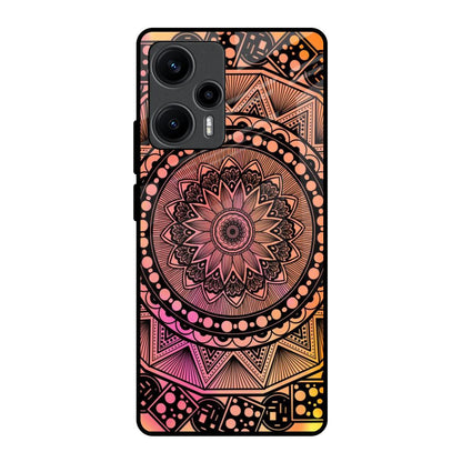 Floral Mandala Poco F5 5G Glass Back Cover Online