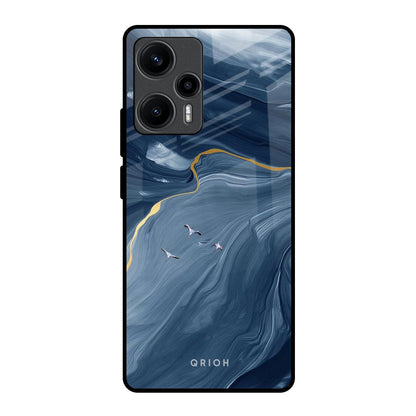 Deep Ocean Marble Poco F5 5G Glass Back Cover Online