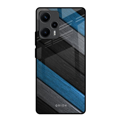 Multicolor Wooden Effect Poco F5 5G Glass Back Cover Online