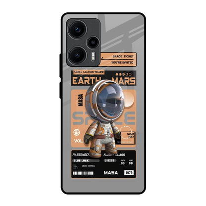 Space Ticket Poco F5 5G Glass Back Cover Online