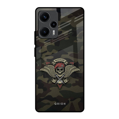 Army Warrior Poco F5 5G Glass Back Cover Online