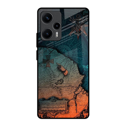 Geographical Map Poco F5 5G Glass Back Cover Online