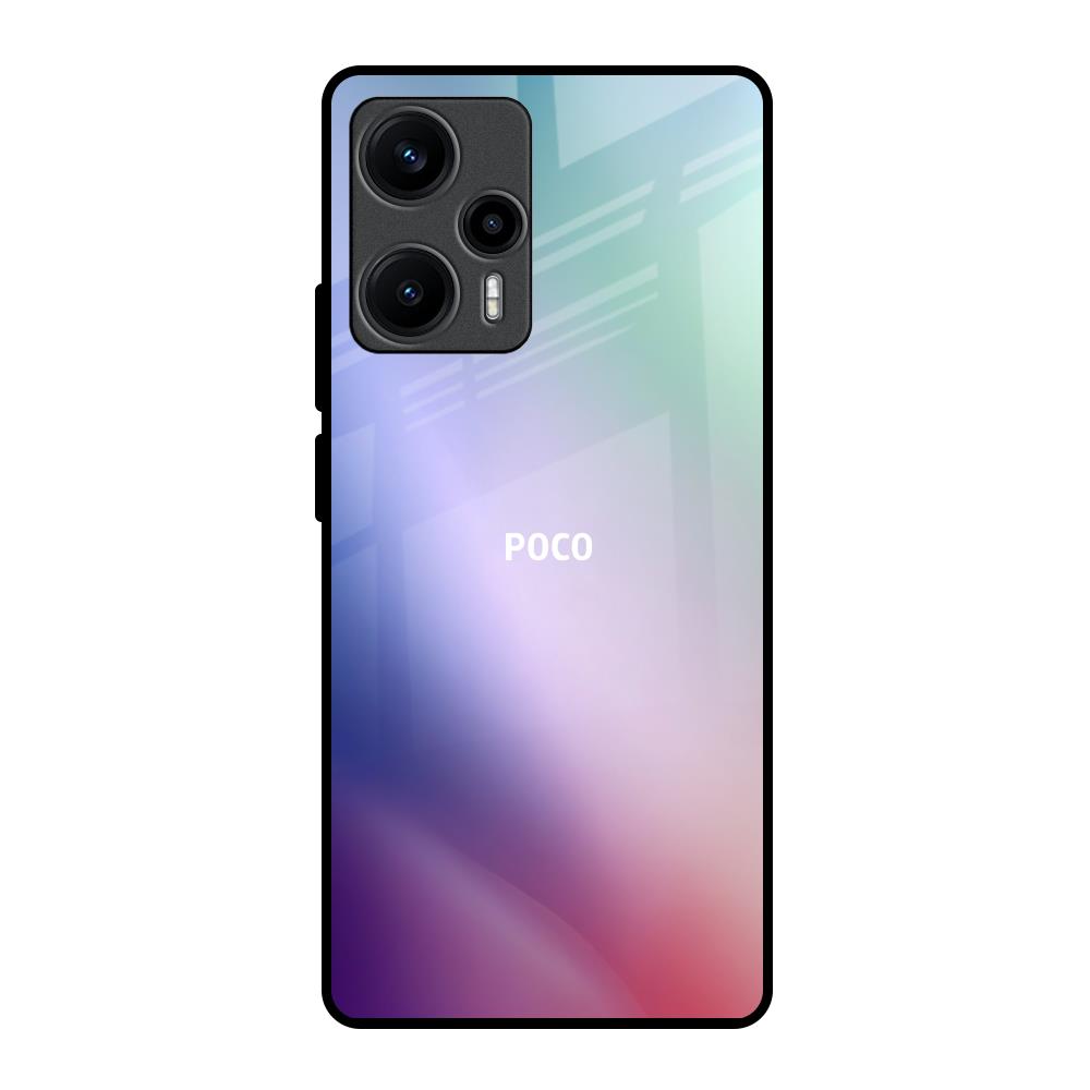 Abstract Holographic Poco F5 5G Glass Back Cover Online