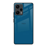 Cobalt Blue Poco F5 5G Glass Back Cover Online