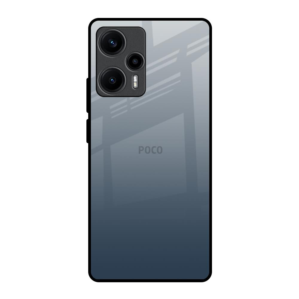 Smokey Grey Color Poco F5 5G Glass Back Cover Online