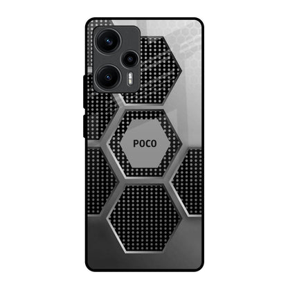 Hexagon Style Poco F5 5G Glass Back Cover Online