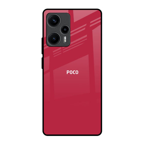 Solo Maroon Poco F5 5G Glass Back Cover Online
