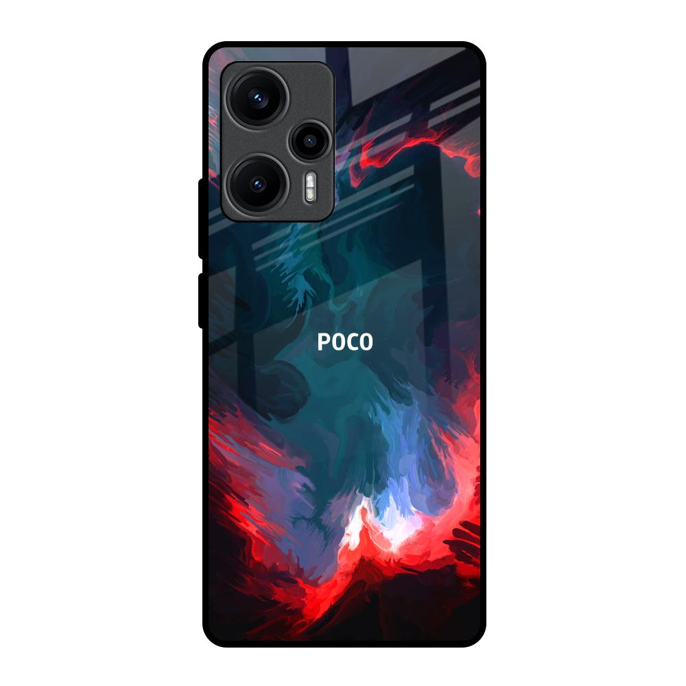 Brush Art Poco F5 5G Glass Back Cover Online