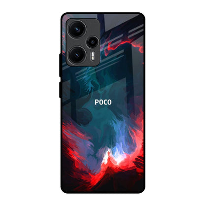 Brush Art Poco F5 5G Glass Back Cover Online