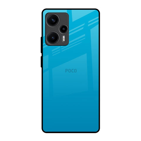 Blue Aqua Poco F5 5G Glass Back Cover Online
