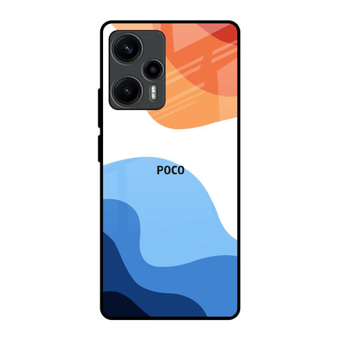 Wavy Color Pattern Poco F5 5G Glass Back Cover Online