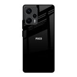 Jet Black Poco F5 5G Glass Back Cover Online
