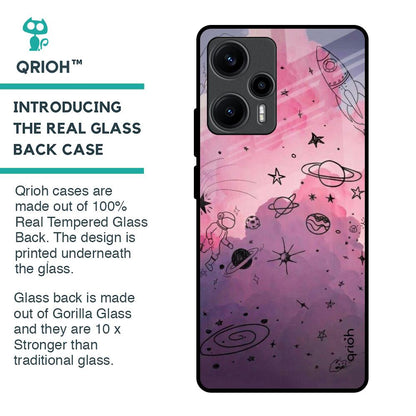 Space Doodles Glass Case for Poco F5 5G