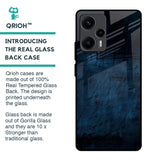Dark Blue Grunge Glass Case for Poco F5 5G