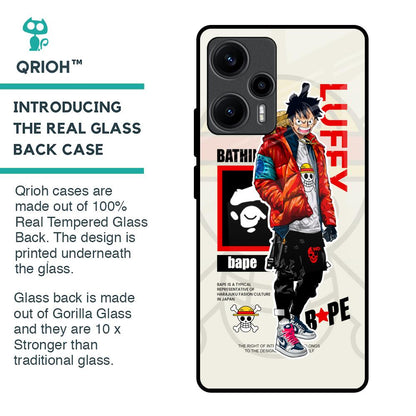 Bape Luffy Glass Case for Poco F5 5G