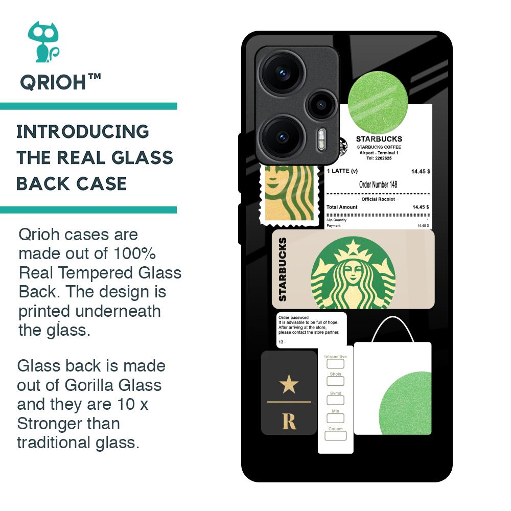 Coffee Latte Glass Case for Poco F5 5G