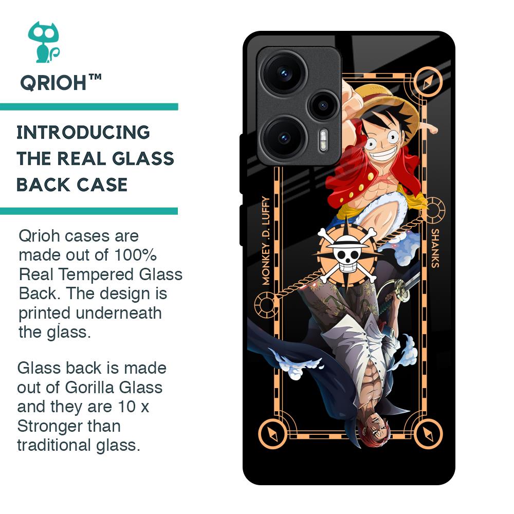 Shanks & Luffy Glass Case for Poco F5 5G