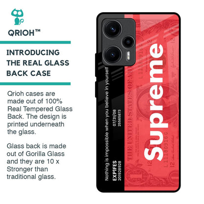 Supreme Ticket Glass Case for Poco F5 5G
