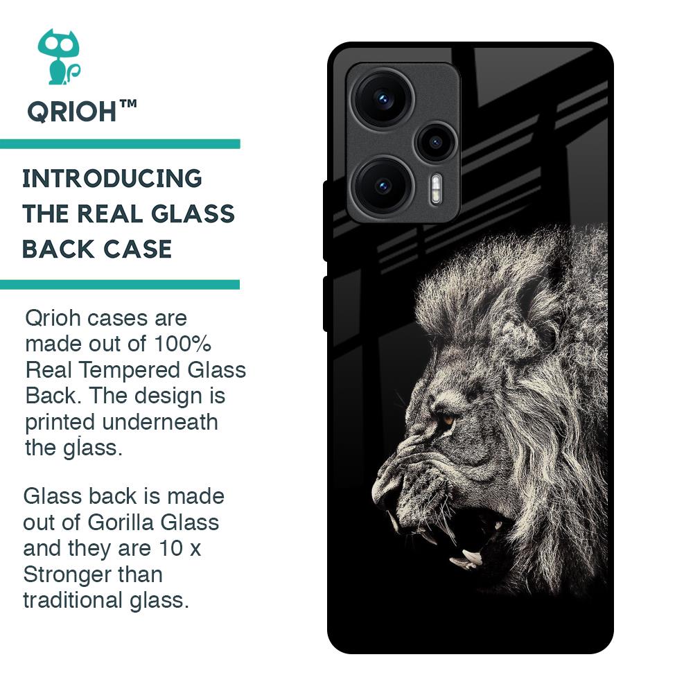 Brave Lion Glass Case for Poco F5 5G
