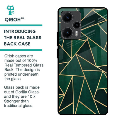 Abstract Green Glass Case For Poco F5 5G