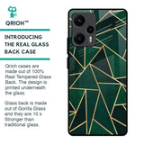 Abstract Green Glass Case For Poco F5 5G