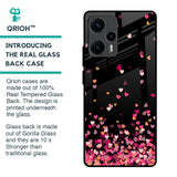 Heart Rain Fall Glass Case For Poco F5 5G