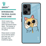 Adorable Cute Kitty Glass Case For Poco F5 5G