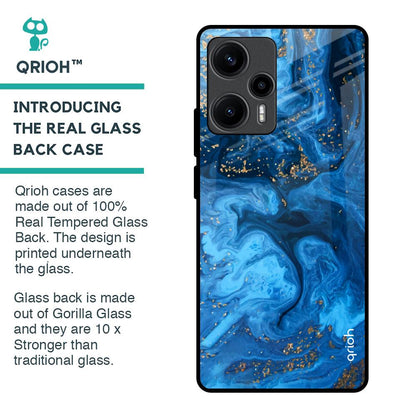 Gold Sprinkle Glass Case for Poco F5 5G
