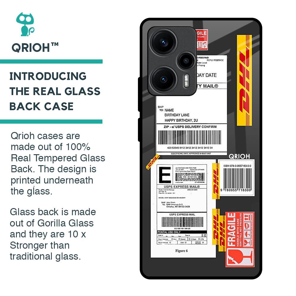 Cool Barcode Label Glass Case For Poco F5 5G