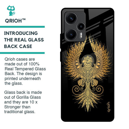 Mythical Phoenix Art Glass Case for Poco F5 5G