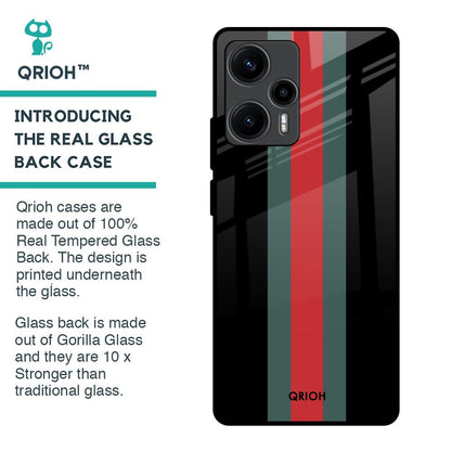 Vertical Stripes Glass Case for Poco F5 5G
