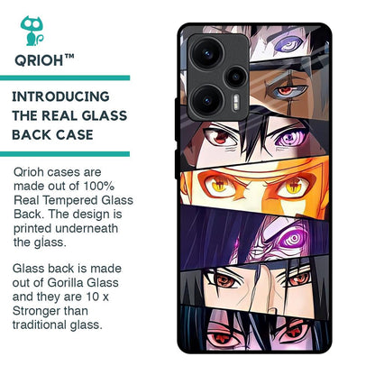 Anime Eyes Glass Case for Poco F5 5G