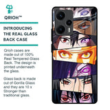 Anime Eyes Glass Case for Poco F5 5G