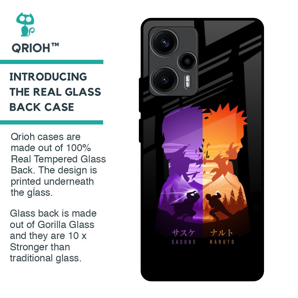 Minimalist Anime Glass Case for Poco F5 5G