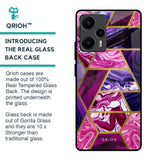 Electroplated Geometric Marble Glass Case for Poco F5 5G