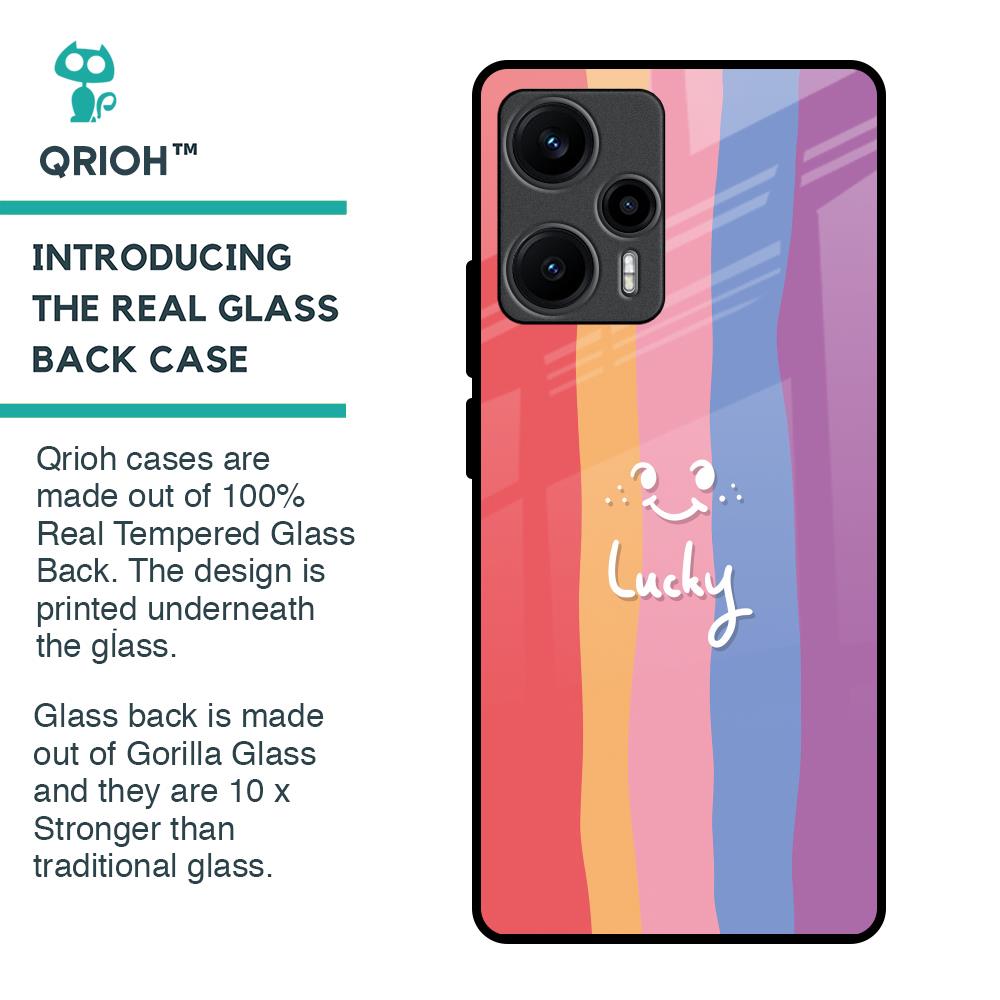 Lucky Abstract Glass Case for Poco F5 5G