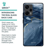 Deep Ocean Marble Glass Case for Poco F5 5G