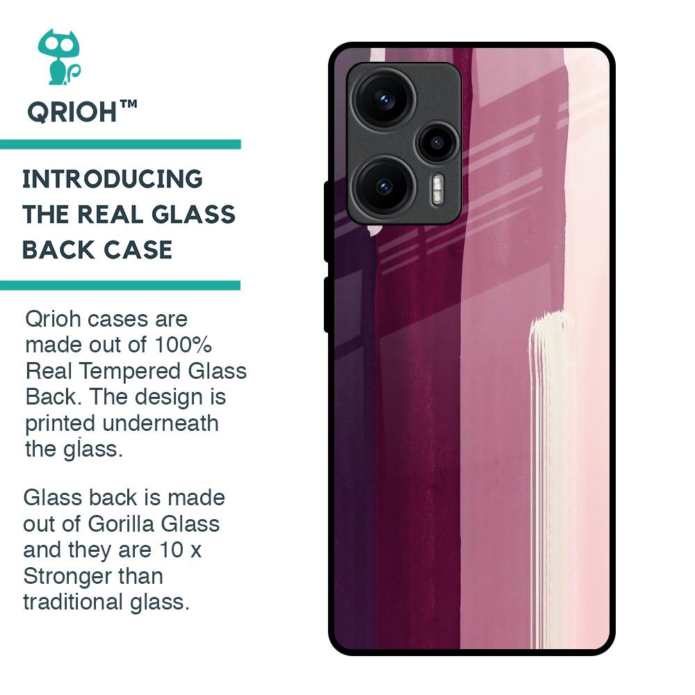 Brush Stroke Art Glass Case for Poco F5 5G