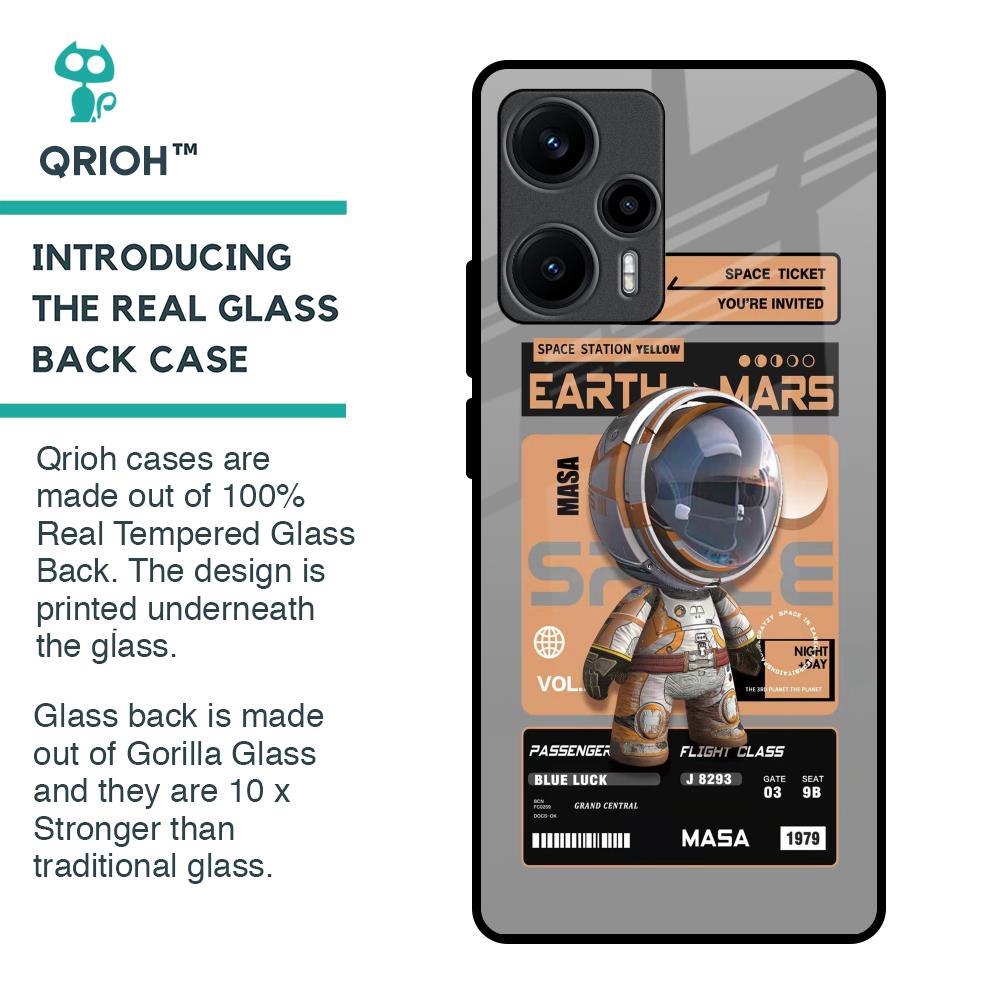 Space Ticket Glass Case for Poco F5 5G