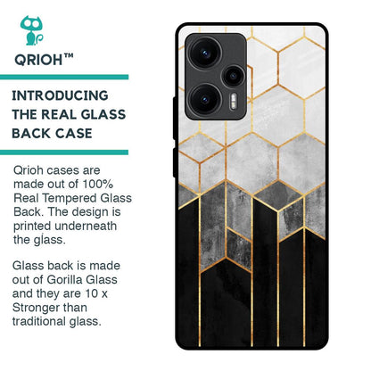 Tricolor Pattern Glass Case for Poco F5 5G