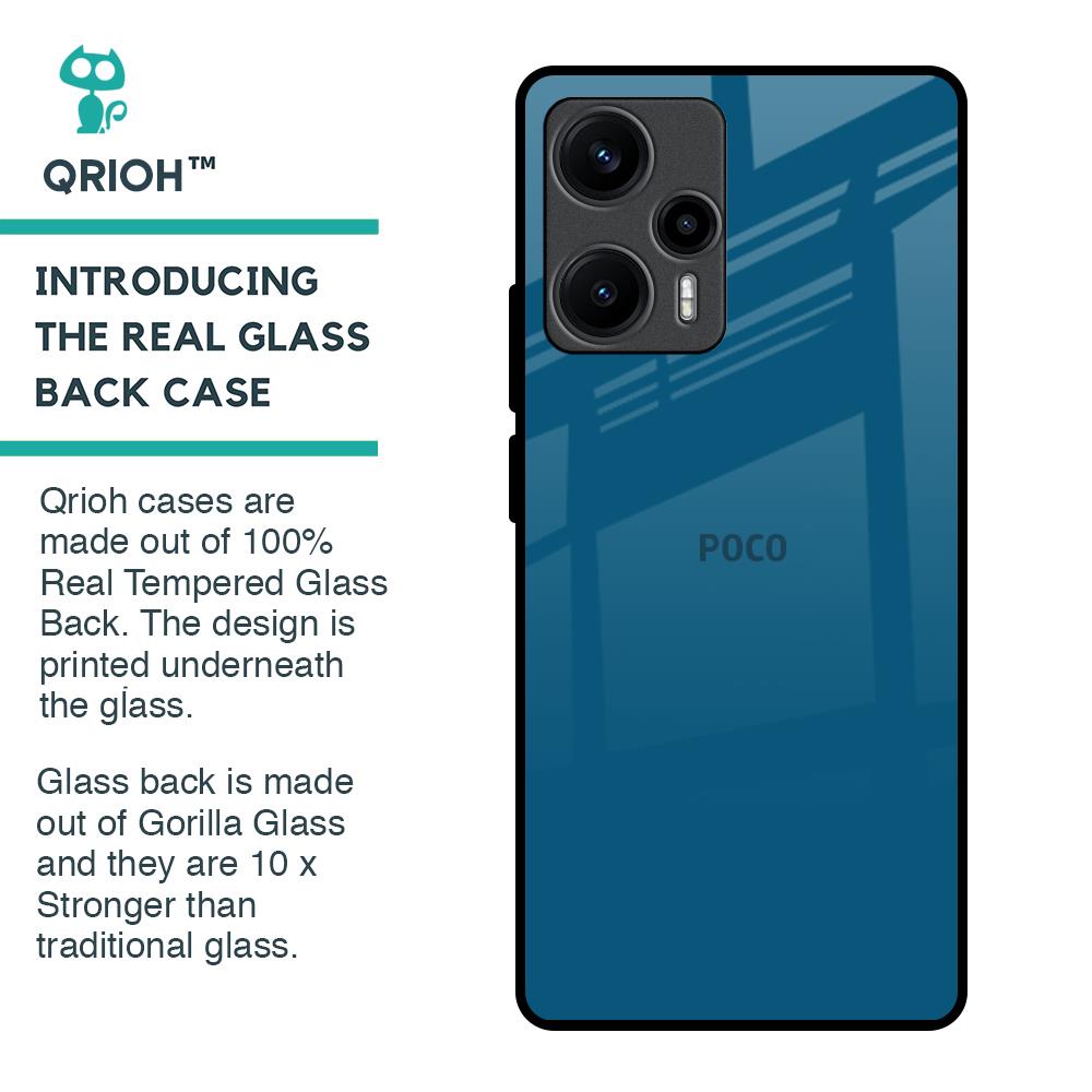 Cobalt Blue Glass Case for Poco F5 5G