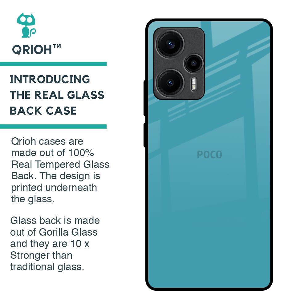 Oceanic Turquiose Glass Case for Poco F5 5G