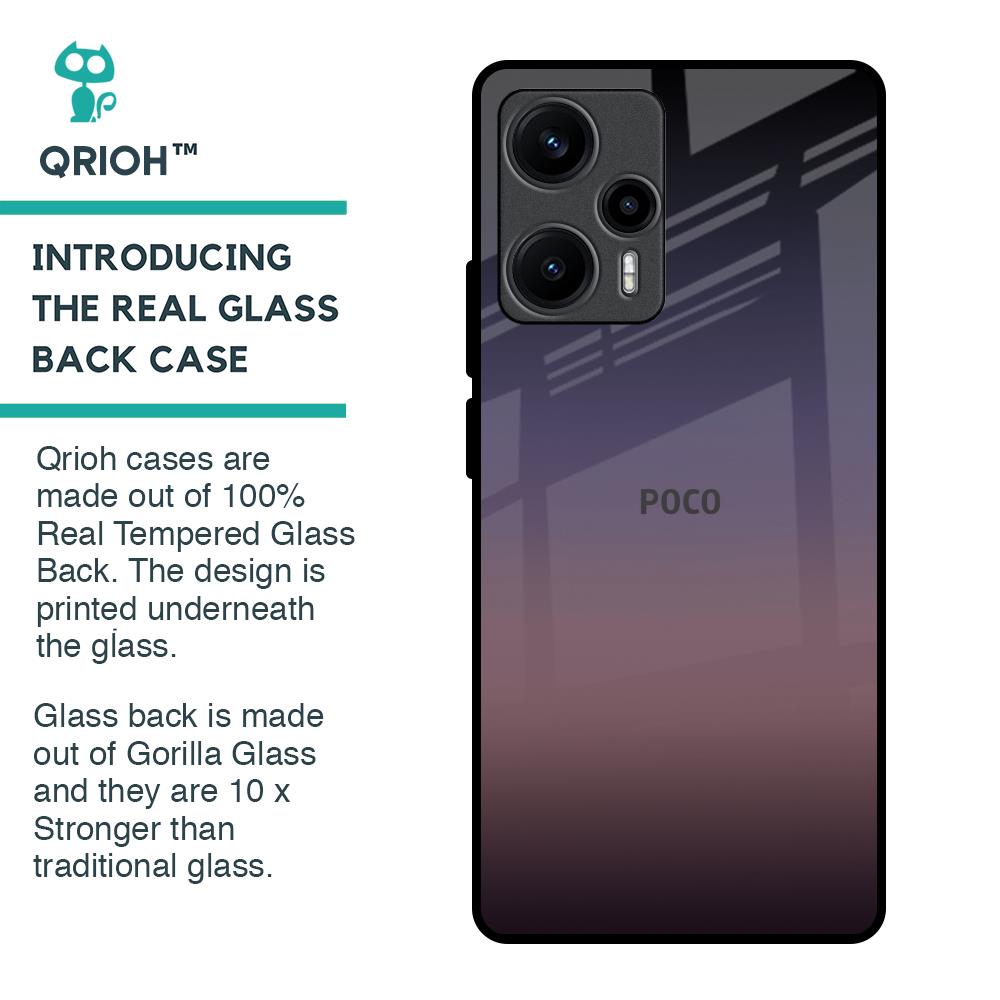 Grey Ombre Glass Case for Poco F5 5G